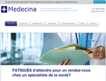 Tablet Screenshot of medecina.ca